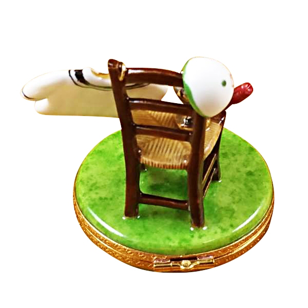 Tennis chair w/racquet/ball/shirt
