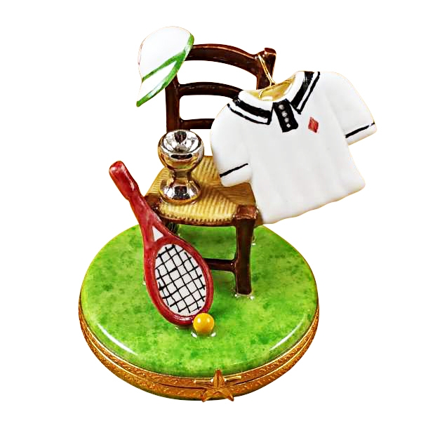 Tennis chair w/racquet/ball/shirt