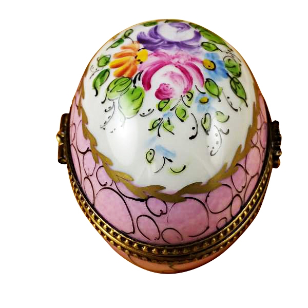 EGG WITH PINK AND FLOWERS