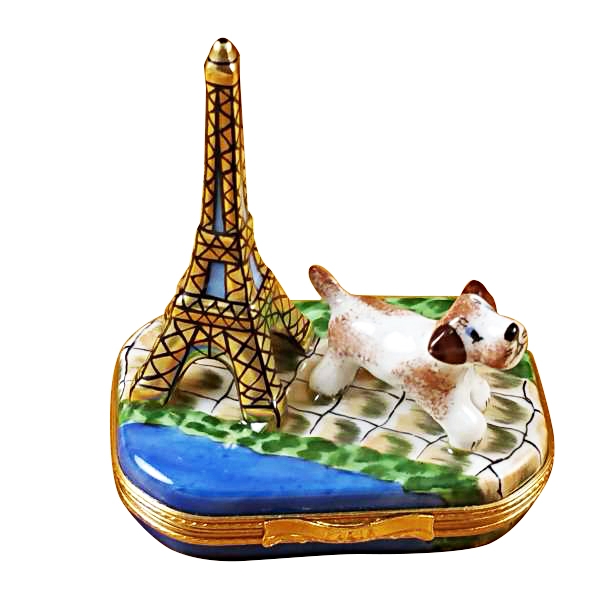 Eiffel tower w/jack russell terrier