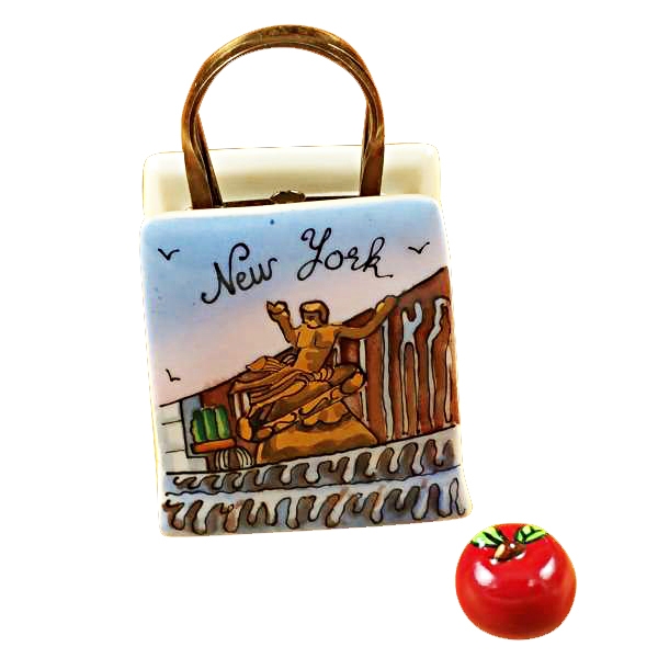 Rockefeller shopping bag with apple