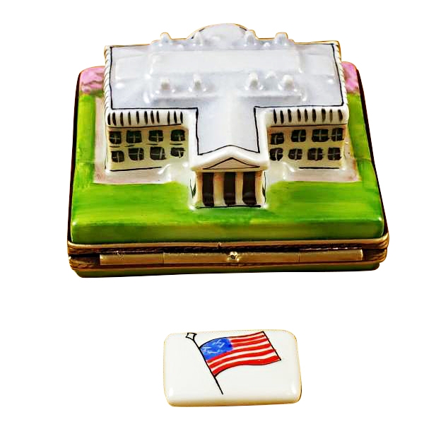 White house with removable flag