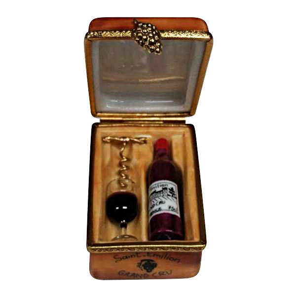 BOURDEAUX TASTING CRATE WITH 1 BOTTLE, 1 GLASS AND CORK SCREW