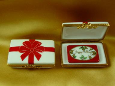 Gift box with red box - Happy Holidays