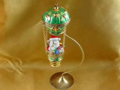 Santa in ballon with brass stand