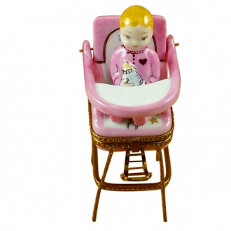 Baby high chair - pink