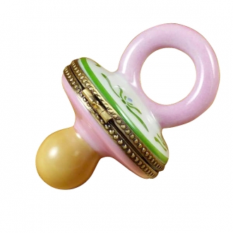Pacifier w/rabbits pink