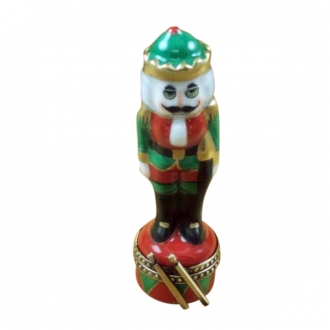 Nutcracker On Red And Green Drum