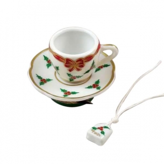 Christmas teacup with teabag