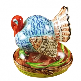 Blue turkey w/cornstalk