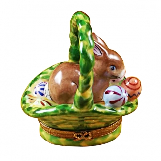 Rabbit basket/easter eggs - Limoges Boxes and Figurines - Limoges ...