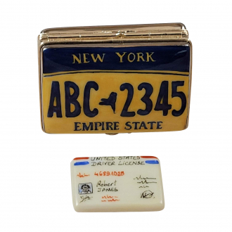 NEW YORK LICENSE PLATE WITH DRIVER'S LICENSE