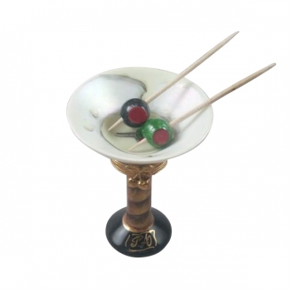 MARTINI GLASS WITH OLIVES