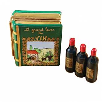 Wine book w/three bottles