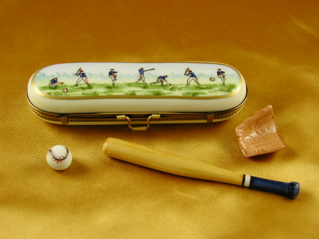 Baseball case w/glove/bat/ball