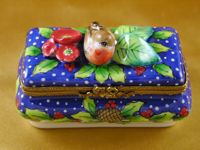 Christmas bird w/flowers