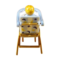 Baby high chair blue