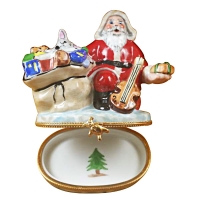 Santa with Gift Bag and Violin