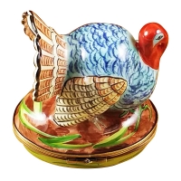Blue turkey w/cornstalk