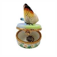 Butterfly with Removable Brass Flower