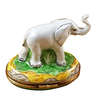 GRAY ELEPHANT TRUNK UP