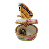 Monarch Butterfly With Removable Brass Flower