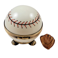 Baseball on Stand with Glove