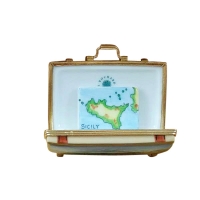 SICILY SUITCASE WITH REMOVABLE MAP