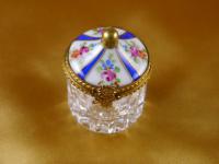 Knob box crystal blue/gold