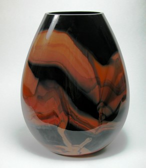 Vase Marble Black