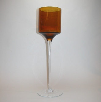 Glass Candleholder Amber