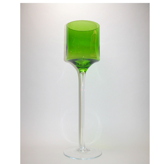 Glass Candleholder Green