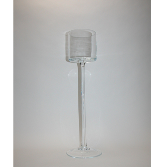 Glass Candleholder Porta Clear