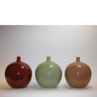 Claudia Vases Moss Green Rust Taupe