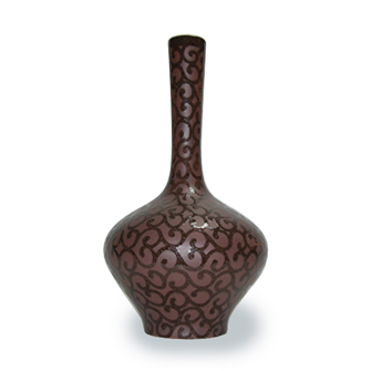 Ceramic Vase Brown Tone on Tone