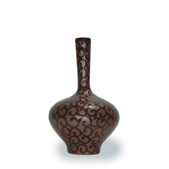 Ceramic Vase Brown Tone on Tone