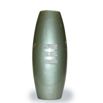 Ceramic Vase Green Pearl with Eggshell Inset