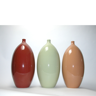 Claudia Vases Moss Green Rust Taupe