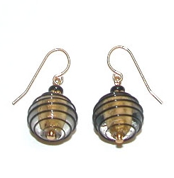Verona Earrings Black/Gold