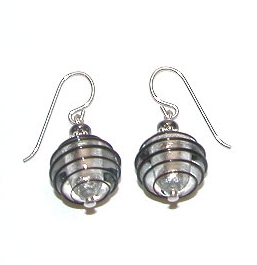 Verona Earrings Black/Silver