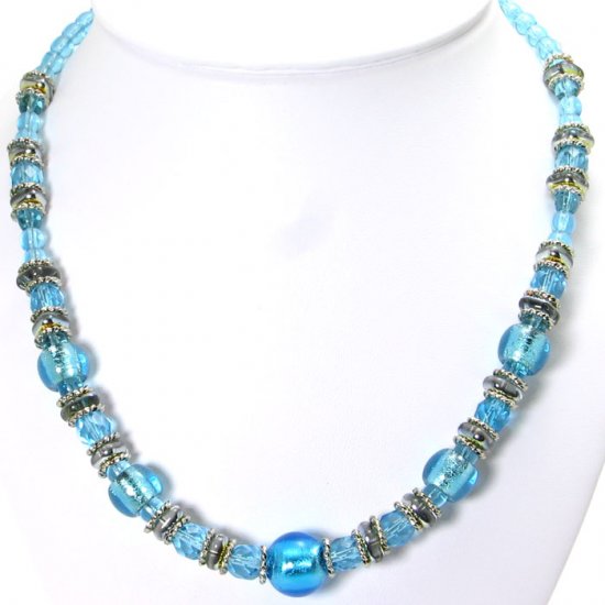 Murano Glass Necklace Blue