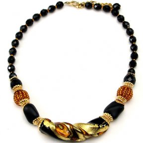Necklace Black/Gold