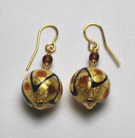 Coco Earrings Amber/Gold