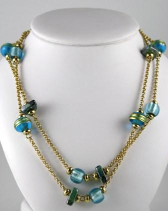 Cosmo Necklace, Long - Turquoise - Murano Glass Jewelry - Murano Glass ...