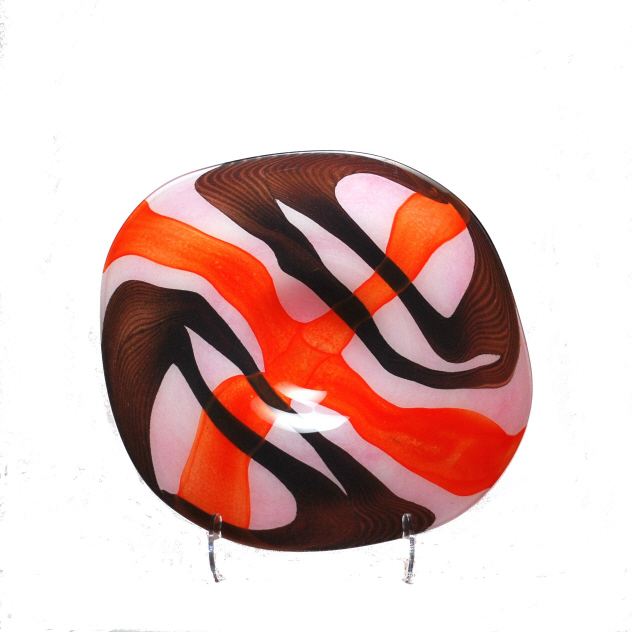Hermosa Opal/Orange/Brown Centerpiece Plate
