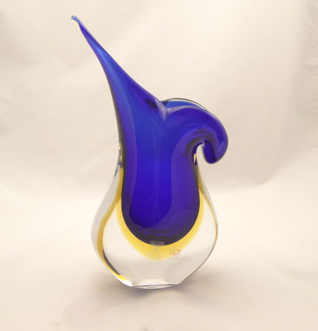 Murano Glass Cobalt Blue Vase