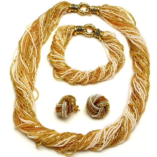 Ricciolo Gold and white Necklace