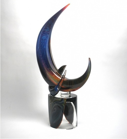 Murano Glass Universo Sculpture Calcedonia