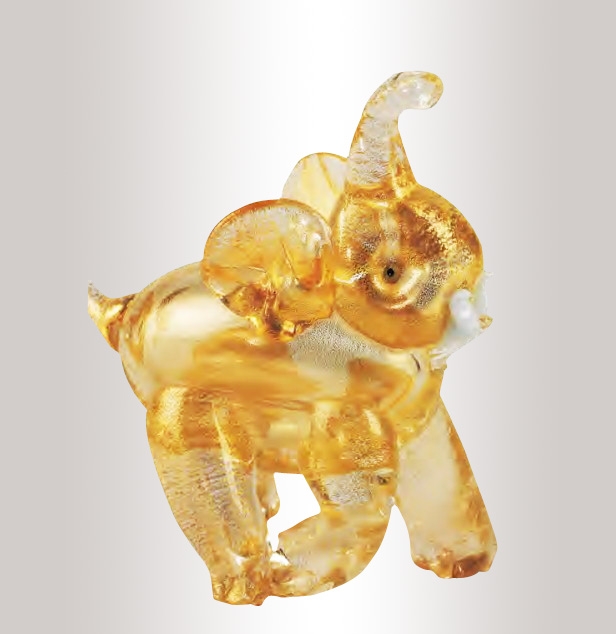 Murano Glass Gold Elephant