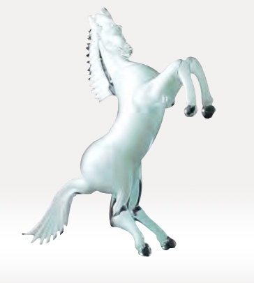 Murano Glass White Horse